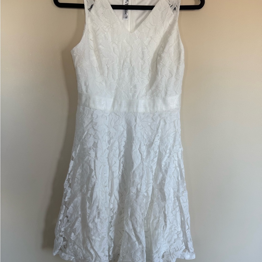 JJs House White Lace Mini Dress